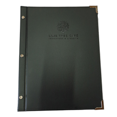 Home 2 A4 Leatherette Ex-Stock Menu Cover With Debossed Logo