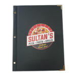A4 Leatherette Ex-Stock Menu Cover With Uv Printed Logo