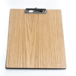 A4 Light Oak Menu Board With Clipboard Mechanism