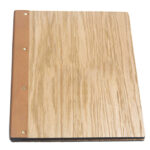 A4 Wrap Around Light Oak Wooden Menu Cover Menu Folder