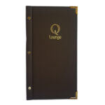Slimline A4 Leatherette Menu Folder With Gold Foil Logo