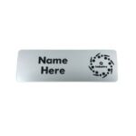 Silver Magnetic Name Badge For Staff