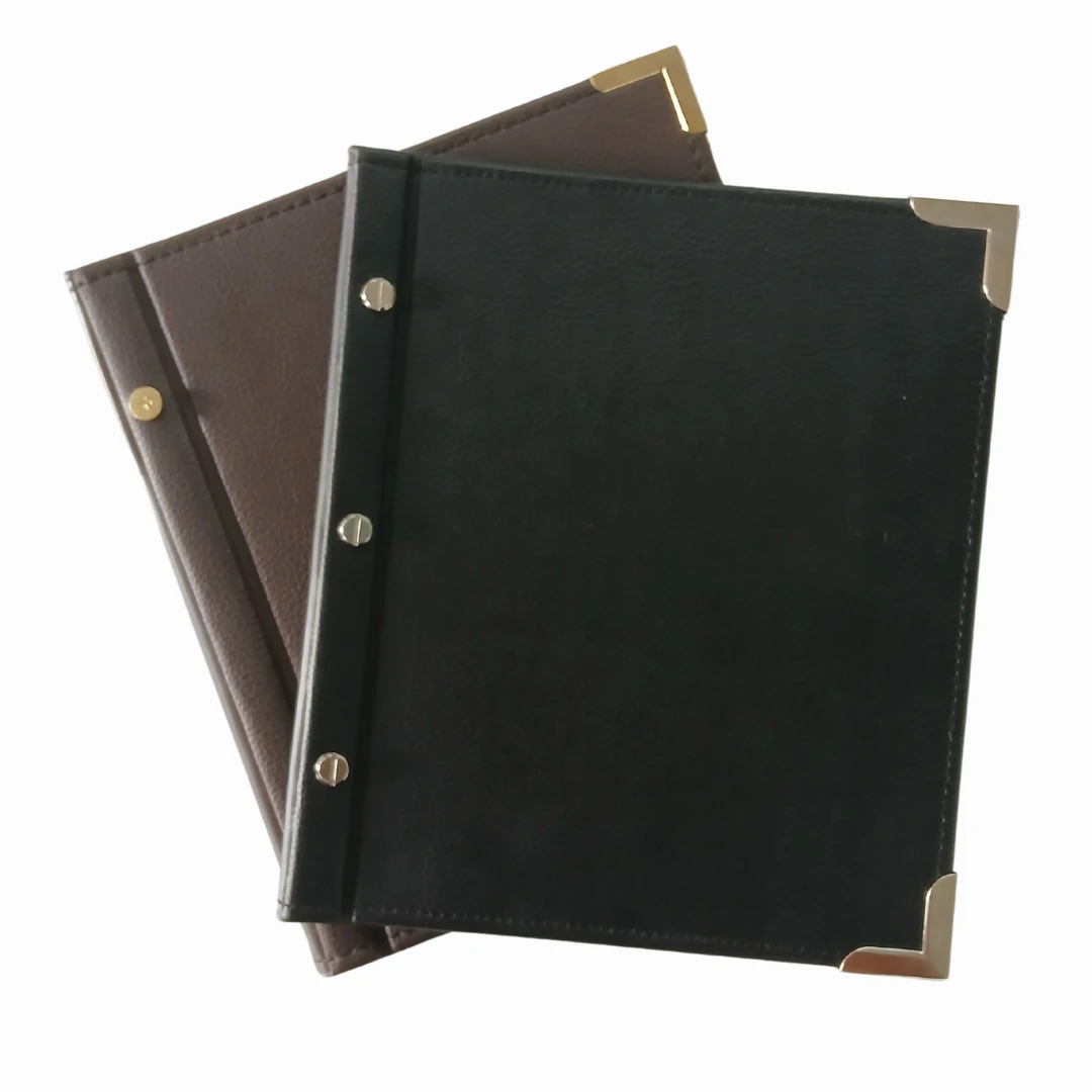 A5 Leatherette Menu Cover With Branding And Without Branding